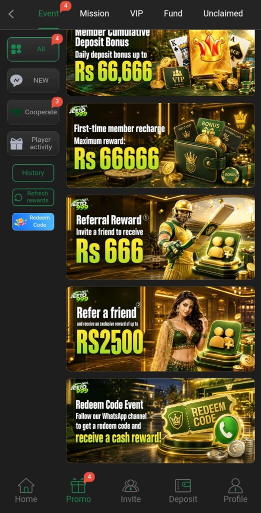 JEETO 999 bonuses